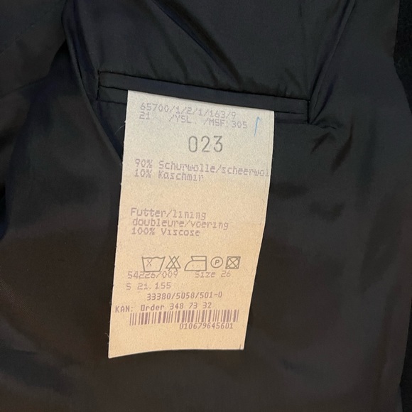 Yves Saint Laurent YSL black wool suit jacket - Picture 6 of 6